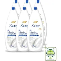 Dove 6 x – Badcrème – Indulging Cream – 720 ml - Grootverpakking - Vaatwasstrips - Badcrème - Badcrème 720 Ml - Badcrème Voor Huid - Badcrème Voor Zintuigen - Badcrème Met Glycerine