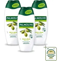 Palmolive 3 x - Naturals - Douchecréme - Olijf & Melk - Natuurlijke ingrediënten - 250 ml - Wasstrips - Douchecrème - Olijf En Melk - Natuurlijke Ingrediënten - Hydratatie - Huid Verzorging