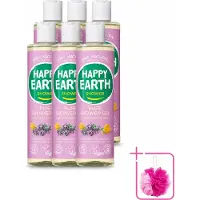 Happy Earth 6 x – Douchegel – 100% Natuurlijk Lavender Ylang – 300 ml - Bulkverpakking - Douche gel - Douchemop - Natuurlijke douche