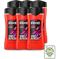Axe 6 x – Douchegel – Sport Refresh – 250 ml - Wasstrips - Douchegel Sport - Verfrissende Douchegel - Menthol Douchegel - Sportieve Geur - Frisse Boost