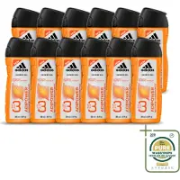 Adidas 12 x - 3-in-1 Douchegel - Adipower Maximum Performance -250 ml - Wasstrips - Douchegel - Douche En Shampoo - Sportverzorging - Energie En Frisheid - Verzorgende Douche