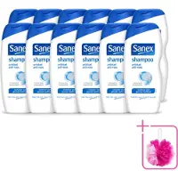 Sanex 12 x Anti-roos shampoo - met kamille en tarwe-eiwit - 250 ml - voordeelverpakking - 12 stuks