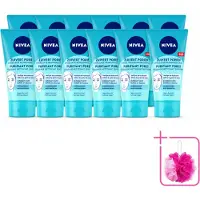 Nivea 12 x - Reinigingsscrub - Essentials Dagelijkse Scrub - Voor onzuivere huid - Met Melkzuur & Magnolia-extract - 150 ml - Bulkverpakking - Gezichtsreiniging - Douchemop - Huidscrub