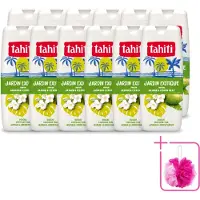 Tahiti 12 x – Douchegel – Exotische Tuin Jasmijn & Limoen - 315 ml - Bulkverpakking - Douchegel - Douchemop - Jasmijn