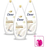 Dove 3 x – Badcrème – Soft – 720 ml - Bulkverpakking - Douchegel - Douchemop - Zachte reiniging