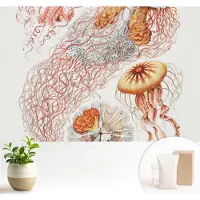 Wallfluent Fotobehang - Rood Vliesbehang - 104x70 cm - Sierkwal Muurschildering - Gang behang Natuur - Fotobehang Vlies - Gang behang