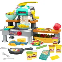 Play-Doh Supersissende Keukenspeelset - met echte kookgeluiden - inclusief 8 potjes klei