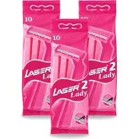 Benson 3 x - Laser Twin Women - Wegwerpscheermesjes - Voor Vrouwen - 10 Mesjes - Voordeelverpakking - 3 stuks