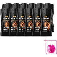 Axe 12 x - 3-in-1 Douchegel - Dark Temptation - Dark Chocolate - 250 ml - Bulkverpakking - Douchegel - Douchemop - Chocolade