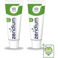 Zendium 2 x - Extra Fresh - Tandpasta - Natuurlijke Enzymen - 75 ml - Grootverpakking - Vaatwasstrips - Tandpasta - Enzymen - Natuurlijke Tandpasta - Mondverzorging - Frisse Adem