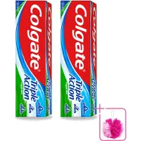 Colgate 2 x - Triple Action - Original Mint - Tandpasta - 100ml - Bulkverpakking - Tandpasta - Douchemop - Gaatjesbescherming