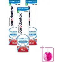 Parodontax 3 x – Tandpasta – Complete Protection Extra Fresh – 75 ml - Bulkverpakking - Tandvleesbescherming - Douchemop - Mondhygiëne