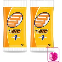 BIC 2 x - Scheermesjes - Enkel Mesje - Wegwerpmesjes - 5 Scheermesjes - Bulkverpakking - Scheermesje - Douchemop - Wegwerpscheermesje