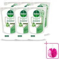 Dettol 6 x - Wasgel Navulling - Hydrate - Aloë Vera & Bamboe - 250 ml - Bulkverpakking - Handwasgel - Douchemop - Zeepdispensers