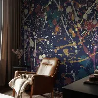 Coloray Vliesbehang - Marine Snellijm Behang - 312x219 cm - Kleurrijke Abstractie Muurschildering - Gang behang Abstractie - Fotobehang Vlies - Slaapkamer behang