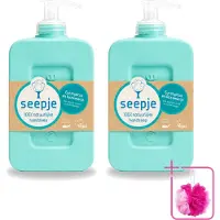 Seepje 2 x - Handzeep - Eucalyptus met Rozemarijn - 300 ml - Antiseptische Geur - Bulkverpakking - Handzeep - Douchemop - Eucalyptus