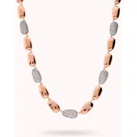 Bronzallure Pave' And Metal Alterned Necklace Wsbz02515 WSBZ02515.WR Brons 38