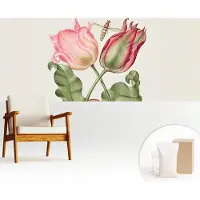 Wallfluent Fotobehang - Romig Vliesbehang - 250x104 cm - Tulpen Schoonheid Fotobehang Vlies - Woonkamer behang Bloemen En Planten - Muurschildering - Woonkamer behang