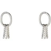 Go Dutch Label Oorknoppen 3 Ovals Stud Zilverkleurig