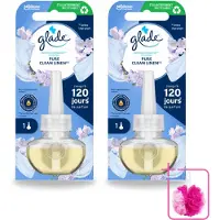 Glade 2 x - Navulling Elektrische Olie - Pure Clean Linen - Zonder Houder - Bulkverpakking - Geur - Douchemop - Linen