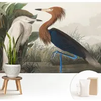 Wallfluent Fotobehang - Groente Vliesbehang - 208x146 cm - Vogels In Planten Fotobehang Vlies - Woonkamer behang Dieren - Muurschildering - Woonkamer behang