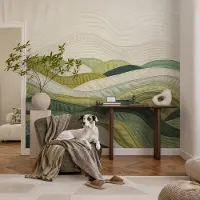 Coloray Vliesbehang - Groente Snellijm Behang - 250x250 cm - Stoffenheuvels Muurschildering - Gang behang Achtergronden En Patronen - Fotobehang Vlies - Slaapkamer behang