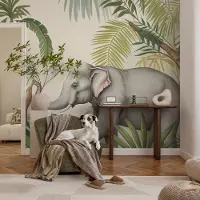 Coloray Vliesbehang - Groente Snellijm Behang - 312x219 cm - Exotische Scène Muurschildering - Slaapkamer behang Dieren - Fotobehang Vlies - Slaapkamer behang