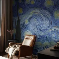 Coloray Vliesbehang - Blauw Snellijm Behang - 250x104 cm - Nachtvortex Muurschildering - Gang behang Deel - Fotobehang Vlies - Slaapkamer behang
