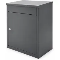 Bituxx Pakketbrievenbus Grijs 54 x 45 x 35 cm – Afsluitbaar Pakketvak – Veiligheidsklep – Inclusief 2 Sleutels
