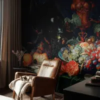 Coloray Vliesbehang - Zwart Snellijm Behang - 312x219 cm - Overvloed Aan Vruchten Fotobehang Vlies - Hal behang Voedsel - Muurschildering - Woonkamer behang
