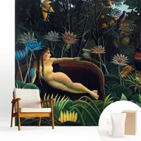 Wallfluent Fotobehang - Groente Vliesbehang - 250x250 cm - Exotische Jungle Fotobehang Vlies - Hal behang Deel - Muurschildering - Hal behang