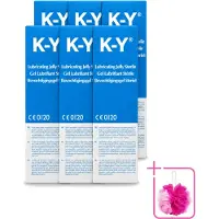 K-Y 6 x - Bevochtigingsgel - Waterbasis Glijmiddel - Hydraterend & Verzachtend - 82 g - Bulkverpakking - Bevochtigingsgel - Douchemop - Glijmiddel