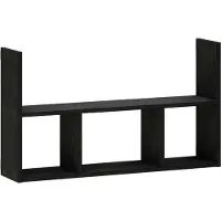 vidaXL Wandplank Zwart eiken 78,5 x 17 x 45 cm Bewerkt hout