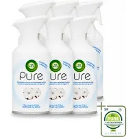Air Wick 6 x - Spray - Zachtheid Van Katoen - Luchtverfrisser - 250 ml - Grootverpakking - Vaatwasstrips - Luchtverfrisser - Katoengeur - Frisheid - Geurneutraliseren - Droge Nevel