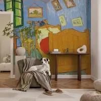 Coloray Vliesbehang - Blauw Snellijm Behang - 152x104 cm - Gezellige Inrichting Muurschildering - Slaapkamer behang Deel - Fotobehang Vlies - Gang behang