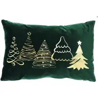 Unique living - Sierkussen Gold Dark Green - 40x60cm