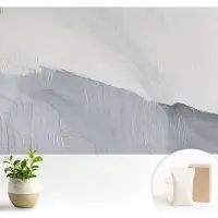 Wallfluent Fotobehang - Wit Vliesbehang - 104x70 cm - Subtiele Texturen Muurschildering - Gang behang Abstractie - Fotobehang Vlies - Slaapkamer behang