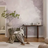 Coloray Vliesbehang - Grijs Snellijm Behang - 250x250 cm - Paarse Abstractie Fotobehang Vlies - Hal behang Achtergronden En Patronen - Muurschildering - Woonkamer behang