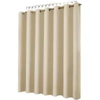 Happiq buiten gordijn - Beige, 132 x 213 cm 1 stuk - Waterdicht en weerbestendig met RVS ringen