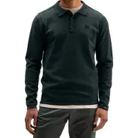 Butcher of Blue poloshirt donkergroen gebreid