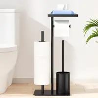 Famanu – Staande Toiletset met Toiletborstel en Wipe Box van RVS