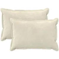 vidaXL Kussensloop 2 st HOUTEN Crèmekleurig 50 x 75 cm