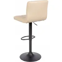 Angel Hokker Toledo Beige Kunstleer Zwart Mat - Verstelbaar & Draaibaar