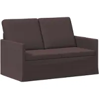 vidaXL - 2-zitsbank - Donkerbruin - 130 - x - 81 - x - 82 - cm - Stof