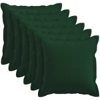 vidaXL Kussensloop 6 st HOUTEN Donkergroen 40 x 40 cm Faux Linnen