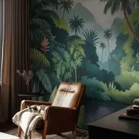 Coloray Vliesbehang - Groente Snellijm Behang - 250x104 cm - Exotisch Landschap Fotobehang Vlies - Hal behang Bloemen En Planten - Muurschildering - Woonkamer behang