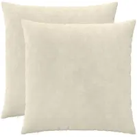 vidaXL Kussen met kussen HEERLEN 2 st Crèmekleurig Microfiber Fleece