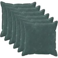 vidaXL - Kussensloop - 6 - pcs - HOUTEN - Zee - blauw - 55 - x - 55 - cm - Microfiber - Fleece