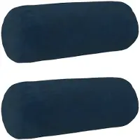 vidaXL Kussensloop 2 st HEERLEN Blauw Ø 15 x 40 cm Microfiber Fleece