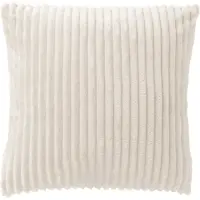 Dutch decor MART - kussenhoes 45x45 cm - zacht ribfluweel - gerecycled - Snow White - wit - met rits - zonder binnenkussen